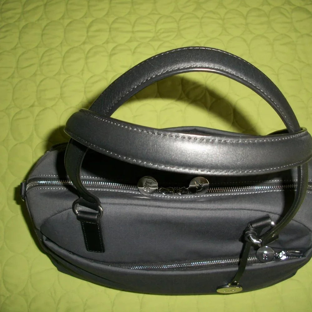 Lo & Sons Grey Nylon Laptop/Weekender